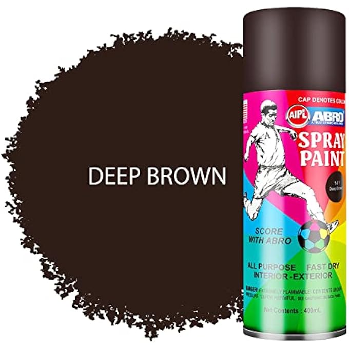 Abro SP-141 MULTIPURPOSE COLOUR SPRAY PAINT CAN FOR CARS AND BIKES (400ML, DEEP BROWN, 2 PCS) - Image 2